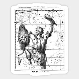 Orion Constellation Map - Aesthetic, Astronomy, Space Sticker